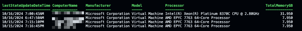 Output in Terminal